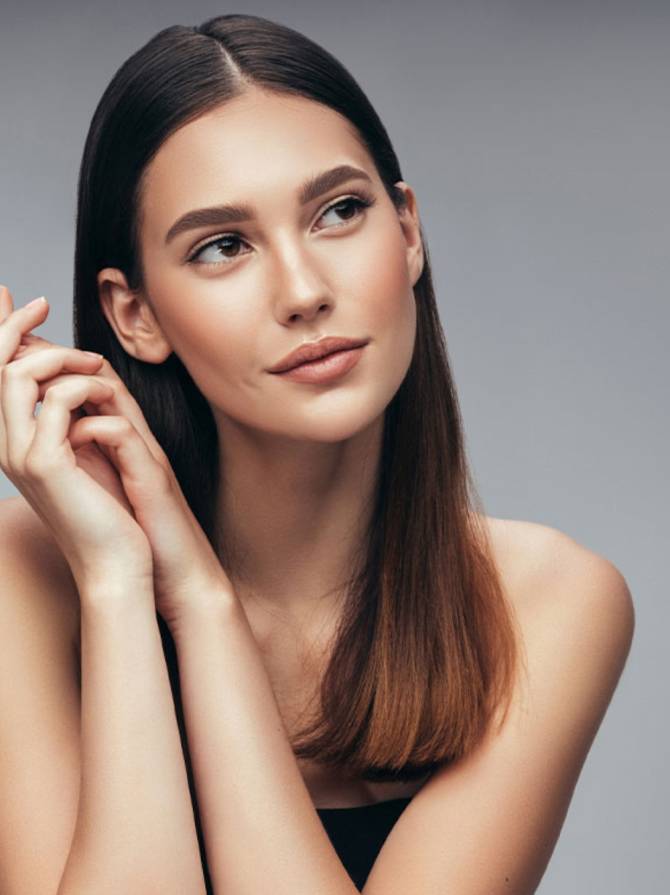 beautiful young woman with defined features beautiful young woman with defined features
